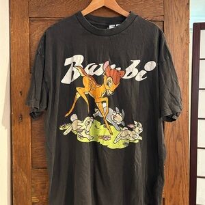Divided grey oversized Disney Bambi shirt